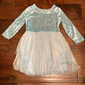 Baby Sara Crushed Velvet TuTu Winter Snowflake dress